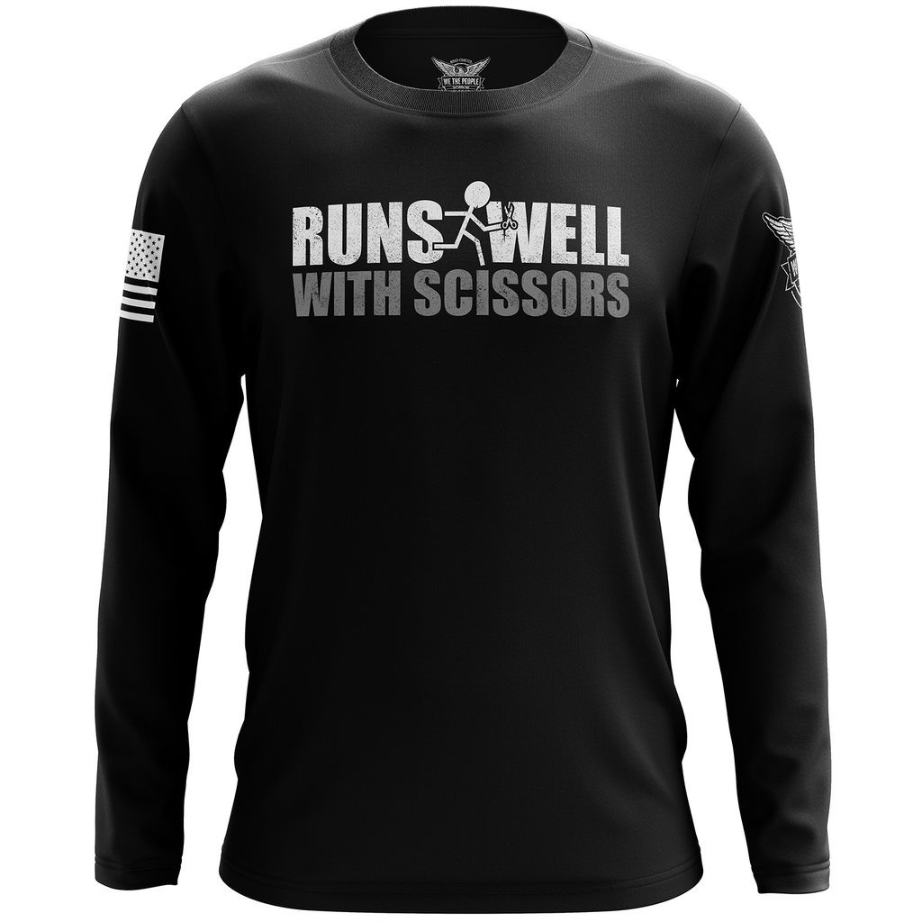 runs-well-with-scissors-long-sleeve-shirt
