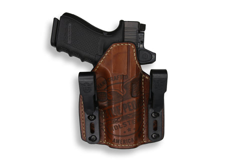 Leather IWB Holster with Tuckable Clips