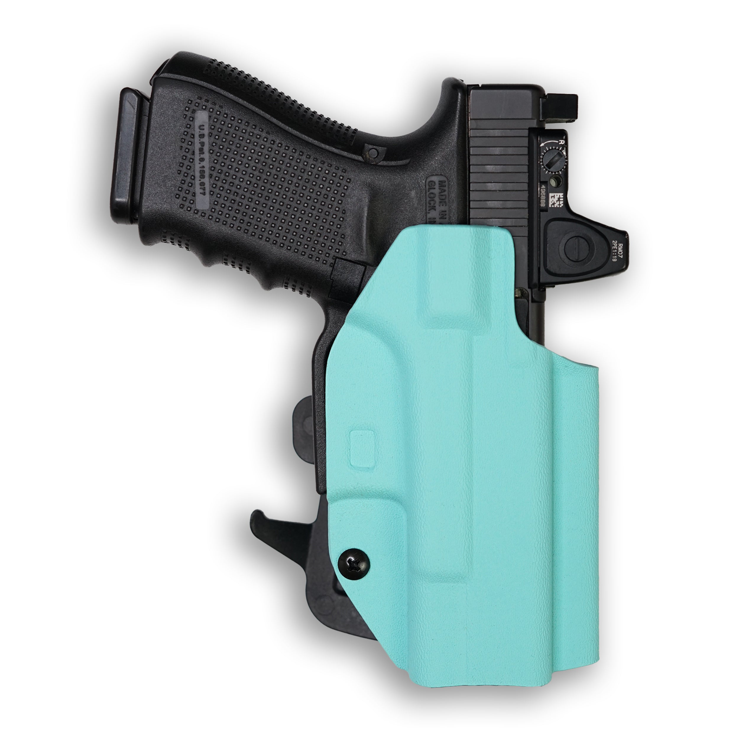 Aqua Custom Printed Holster - OWB Kydex Holster