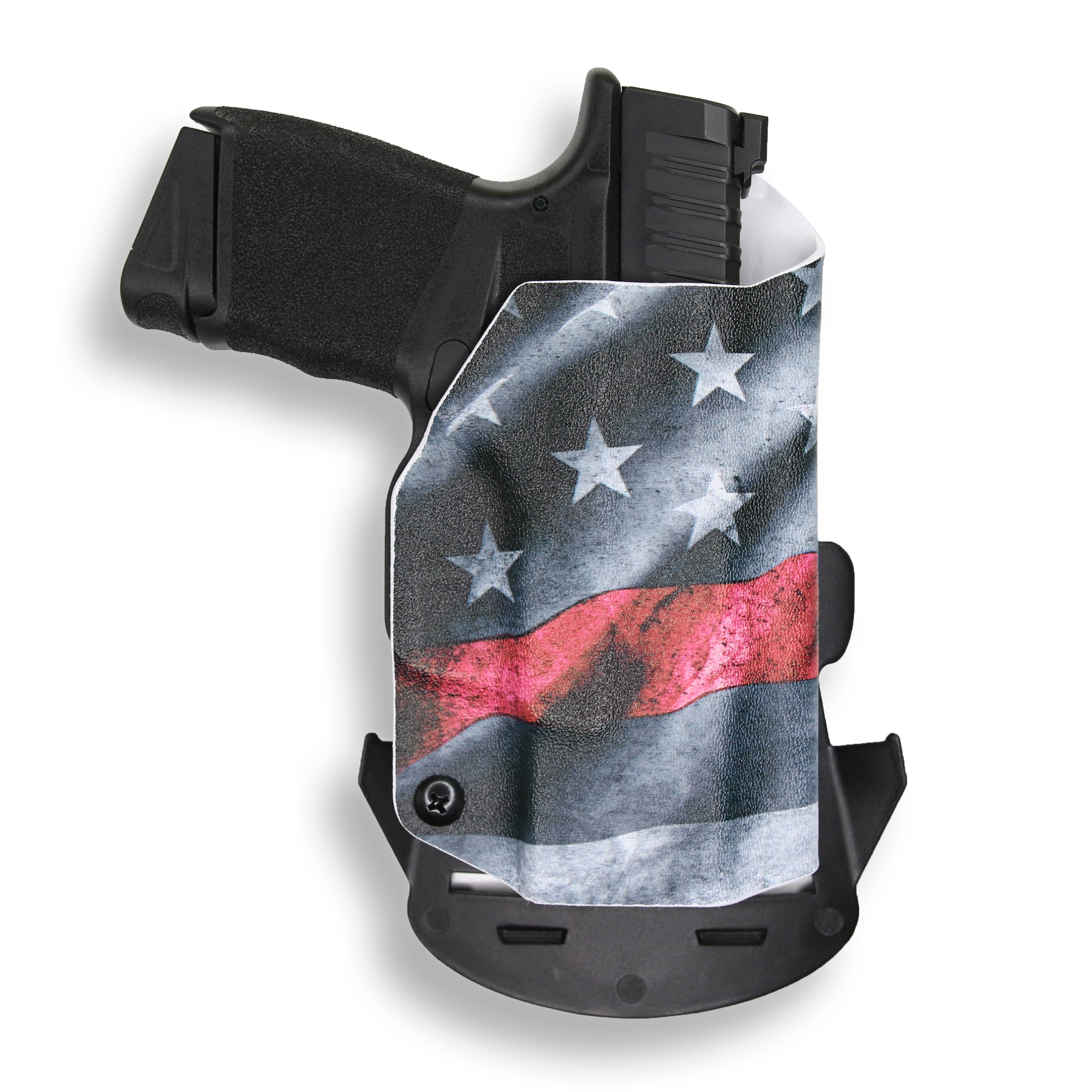 Custom OWB Thin Red Line Holster Collection  Purchase a Kydex Thin Red  Line OWB Paddle Holster Online