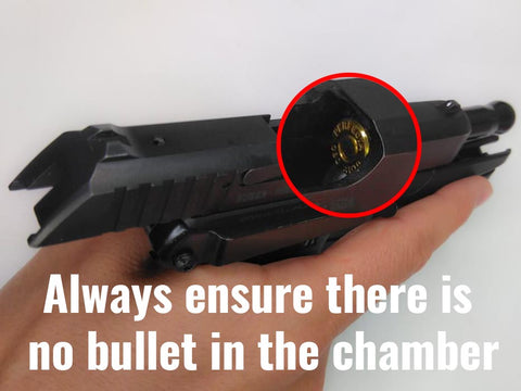 Rules of Gun Safety - Visually Inspect the Chamber