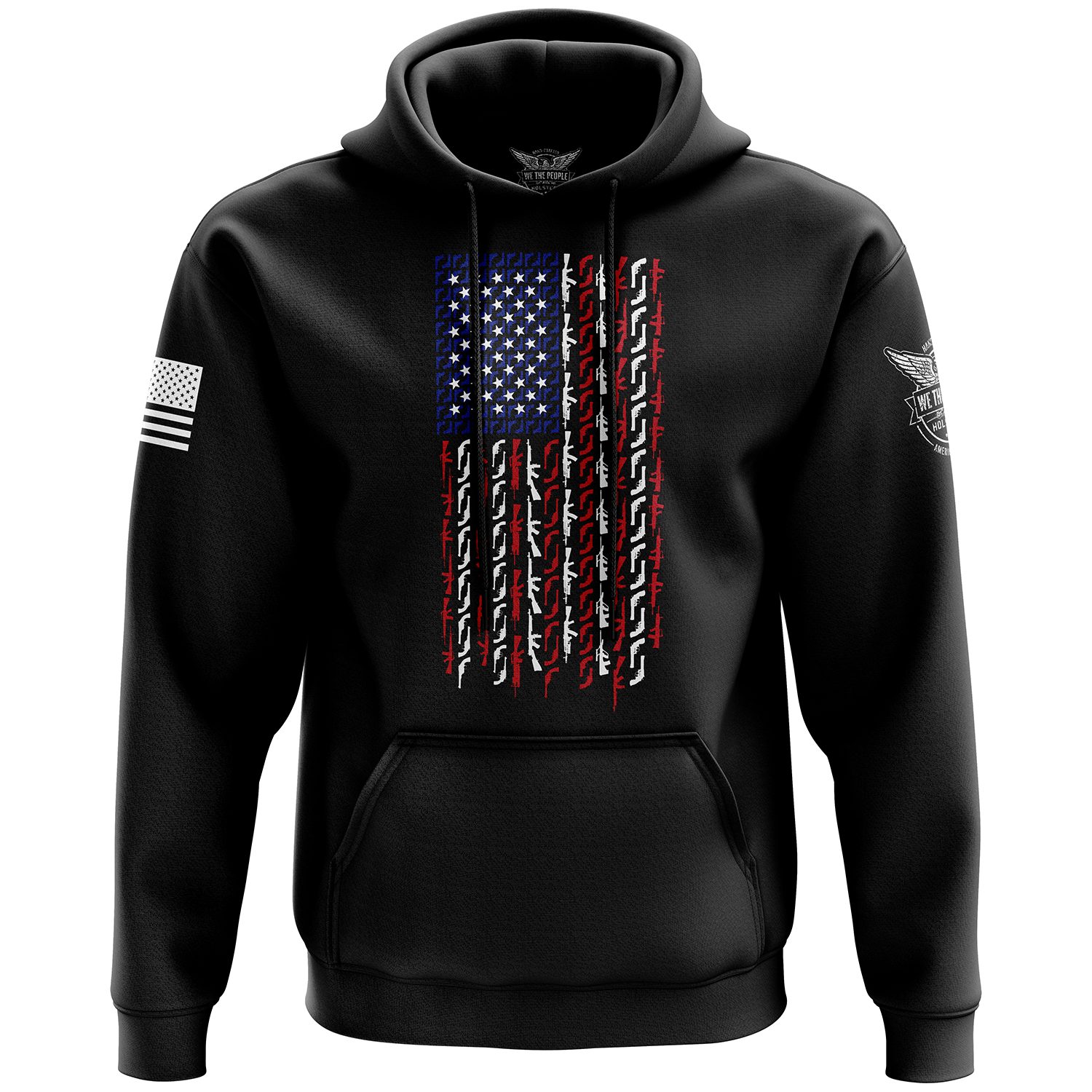 American Flag In Guns Patriotic Colors Hoodie 3773