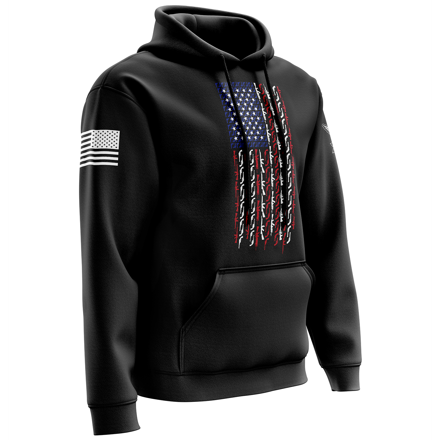 American Flag in Guns - Patriotic Colors Hoodie – wethepeopleholsters.com