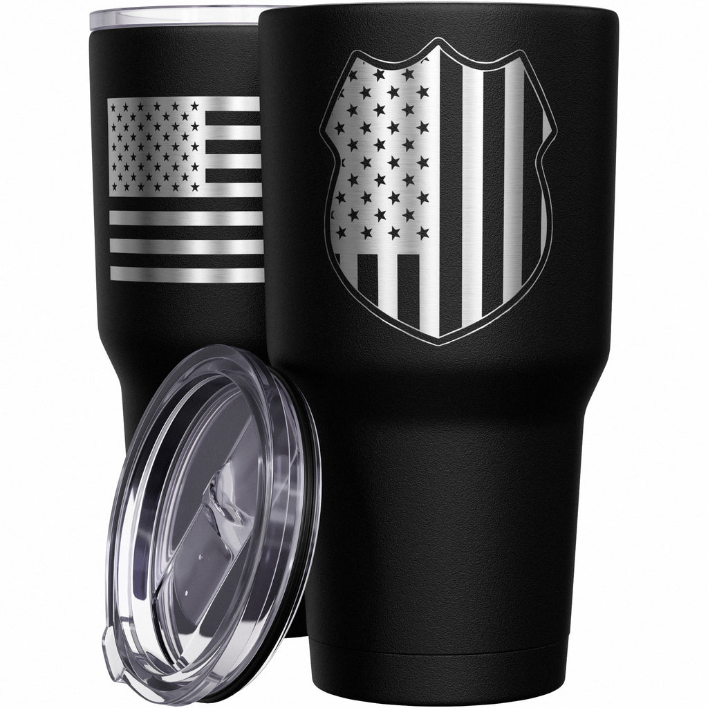 police-shield-stainless-steel-tumbler