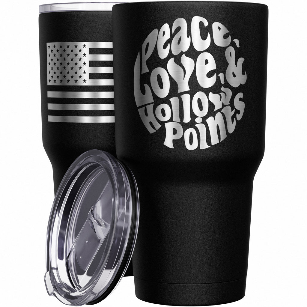 peace-love-hollow-points-stainless-steel-tumbler