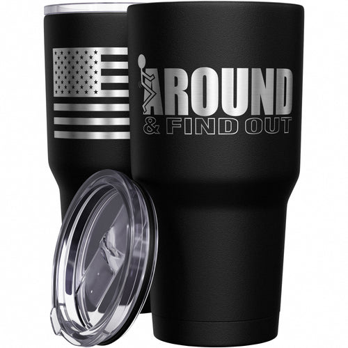 20 oz. Black Powder-Coated We The People RTIC Tumbler