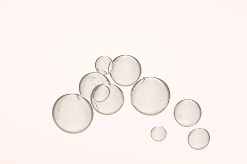 bubbles with a pink background