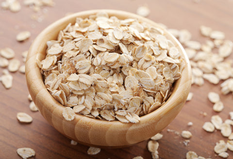 Bowl of oatmeal for itchy skin