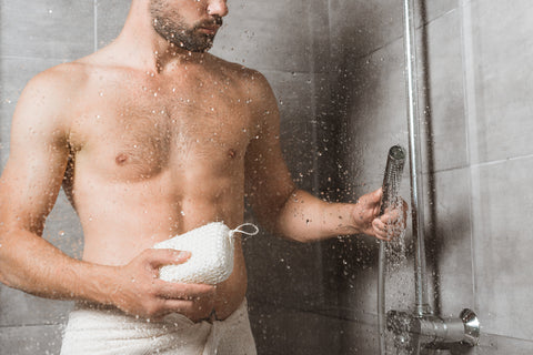 Man taking a shower 