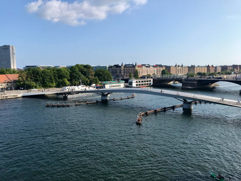 cycling and pedestrian bridge only for walking and biking in Copenhagen Denmark