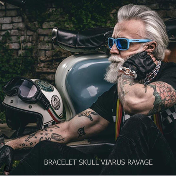 VIARUS RAVAGE SKULL BRACELET