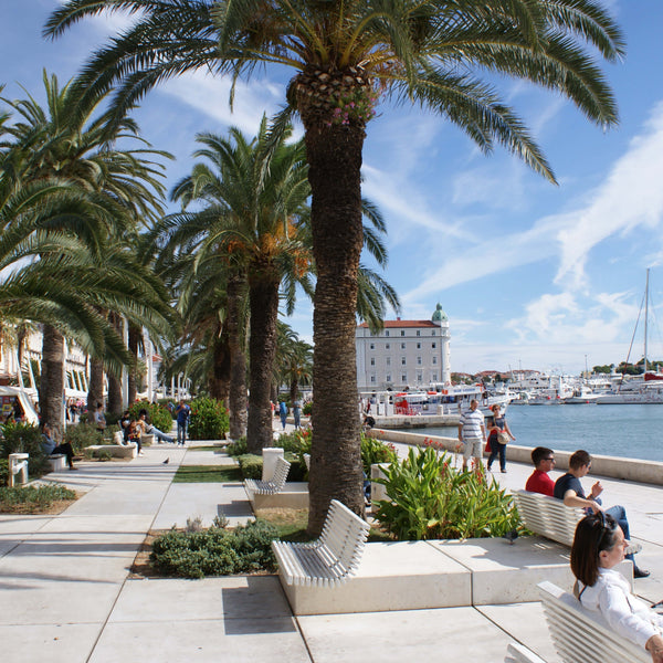 The Riva in Split at the Adriatic coast in Croatia