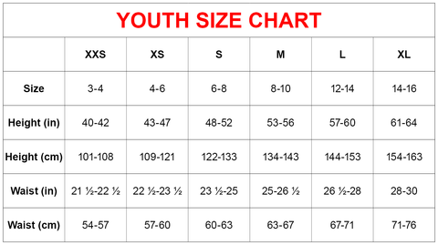 Youth Size Chart – Hot Chillys