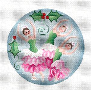 sur gnier Salg Christmas ~ Nutcracker BALLERINA FLOWERS Ornament handpaint Needlepoin –  Needlepoint by Wildflowers