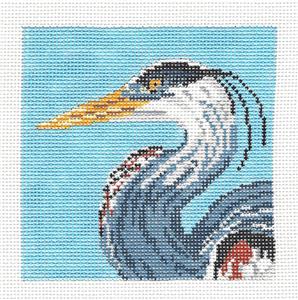 Canvas ~ Lone Seagull by the Ocean handpainted 18 mesh Needlepoint Canvas  by Needle Crossings