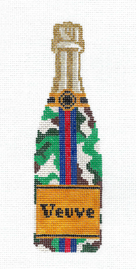 Heinz Tomato Ketchup Bottle in Red handpainted Needlepoint Canvas
