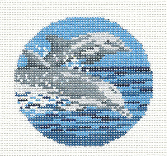 Orca Killer Whales Pod handpainted 18 Mesh Needlepoint Canvas by Needle  Crossings