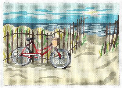 Seaside Summer Sail handpainted 18 mesh Needlepoint Canvas by Needle  Crossingss