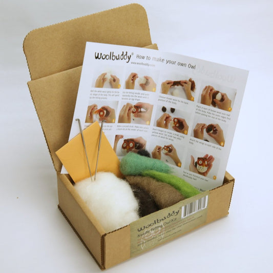 Woolbuddy 16-Color Needle Wool Felting Kit