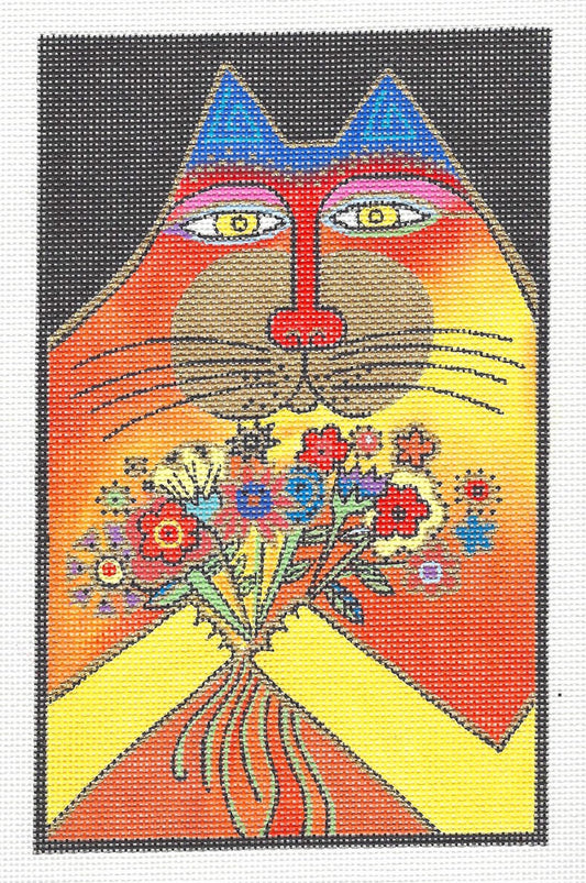 Hand-Painted Needlepoint Canvas - Danji Designs - LB-111 - Cat