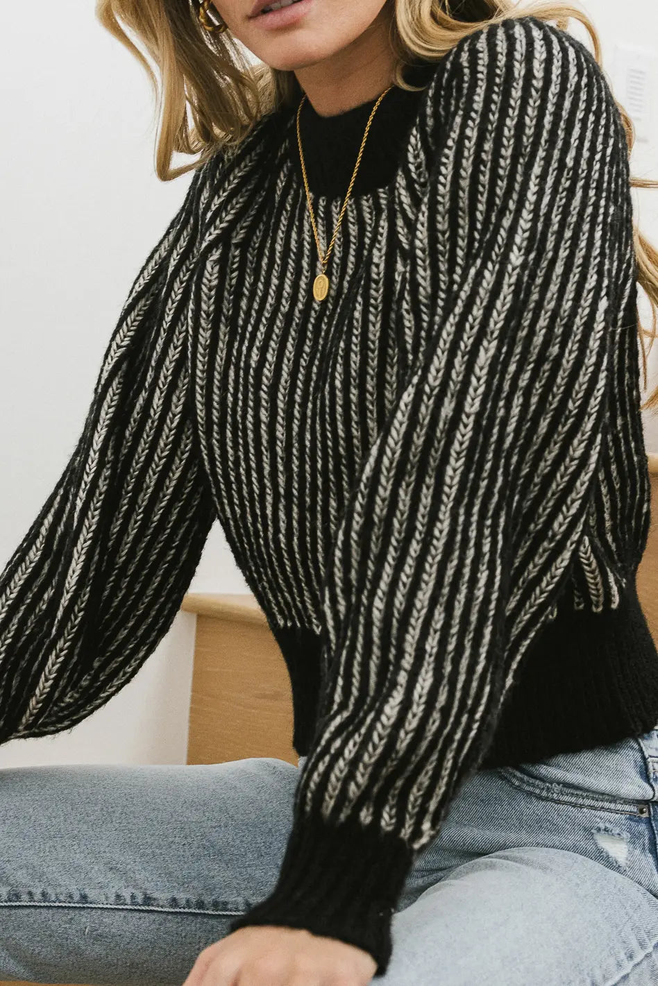 Image of Quinn Striped Knit Sweater