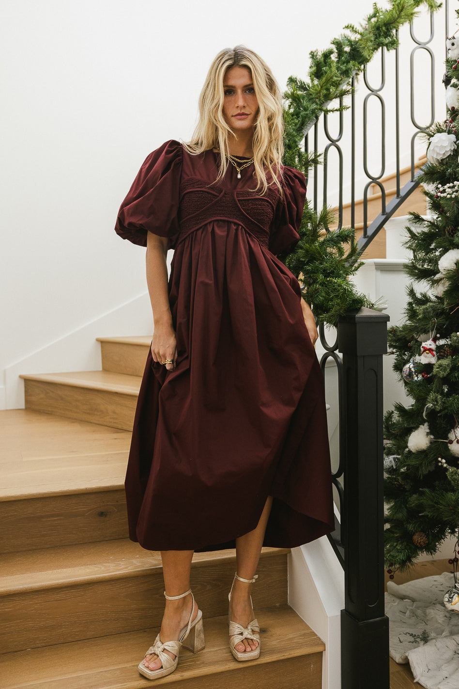 Image of Claire Maxi Dress in Burgundy