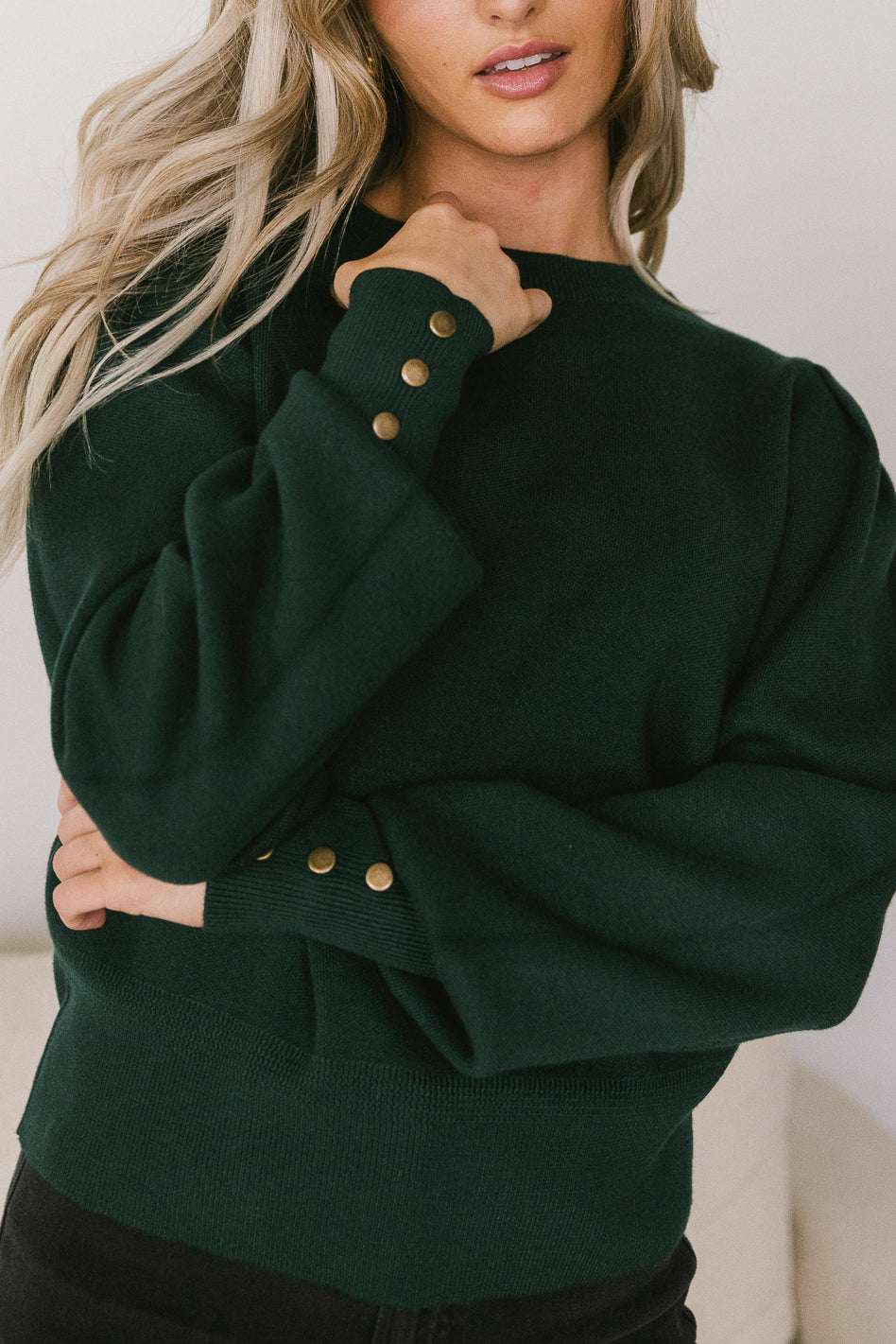 Image of Madeline Knit Sweater in Green