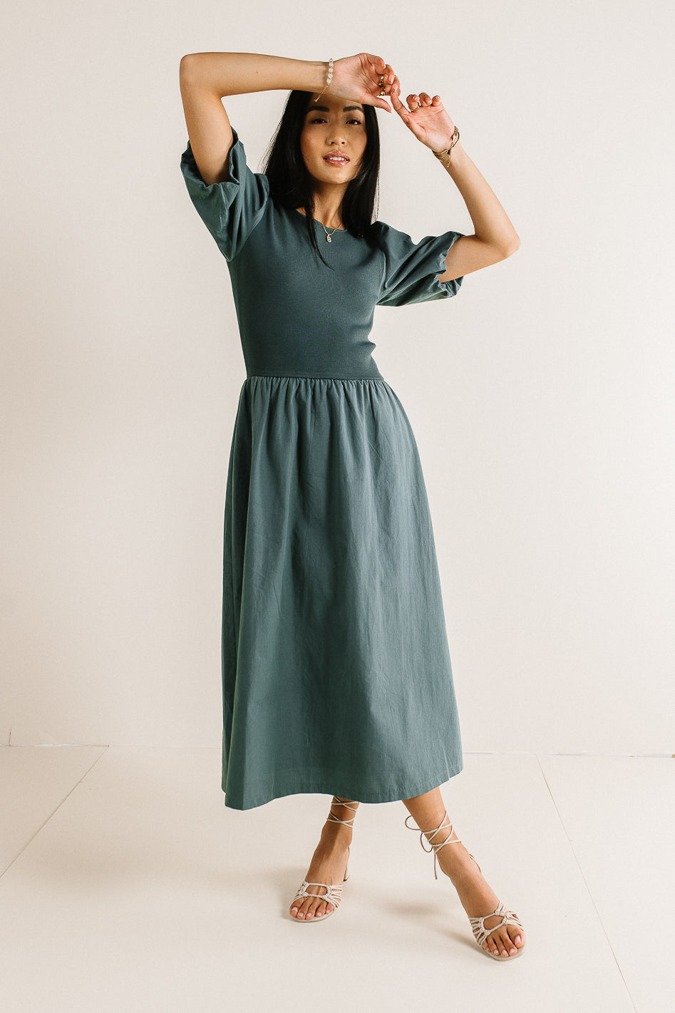 Image of Evelynn Midi Dress in Teal