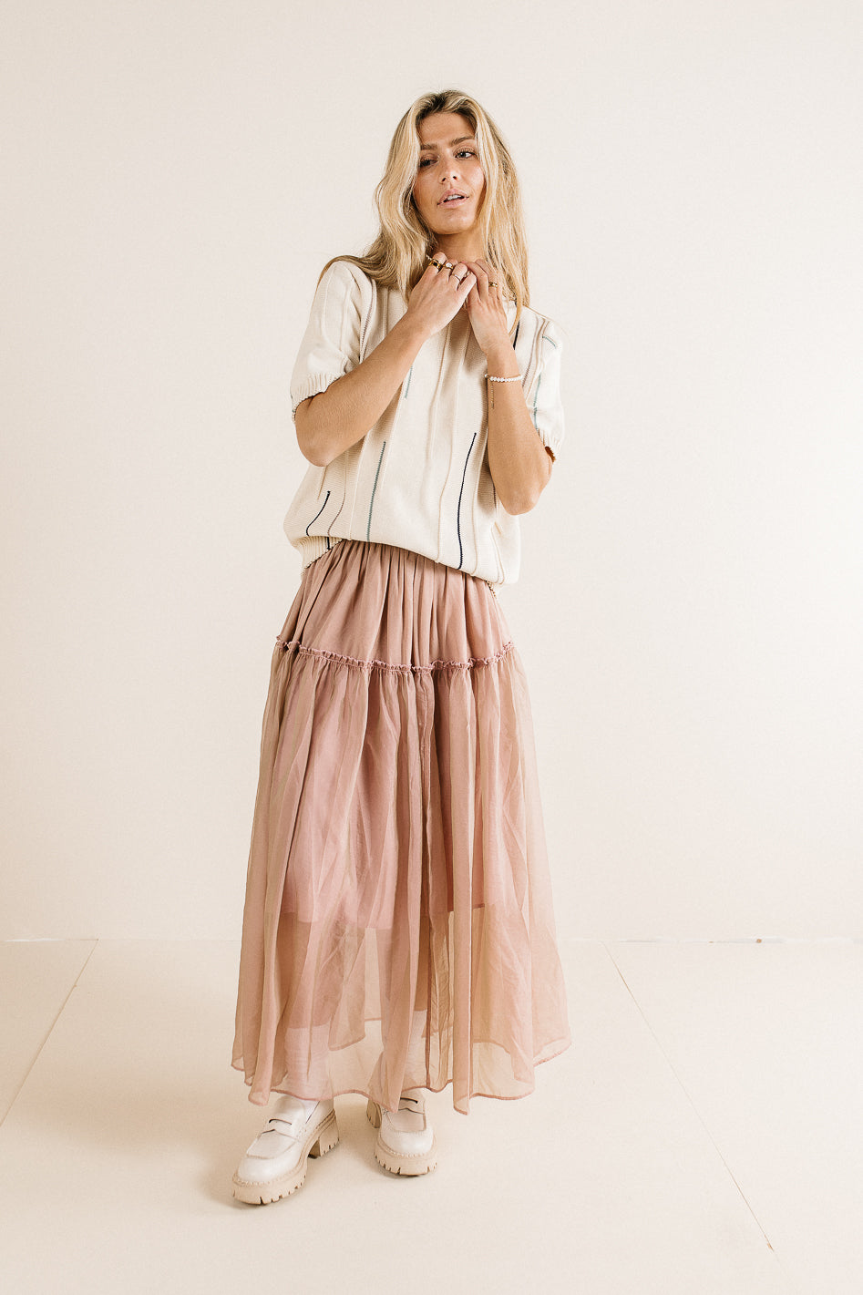 Image of Terrin Tulle Skirt in Mauve