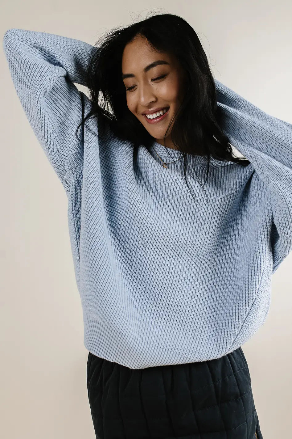 Image of Alyssa Knit Sweater in Blue