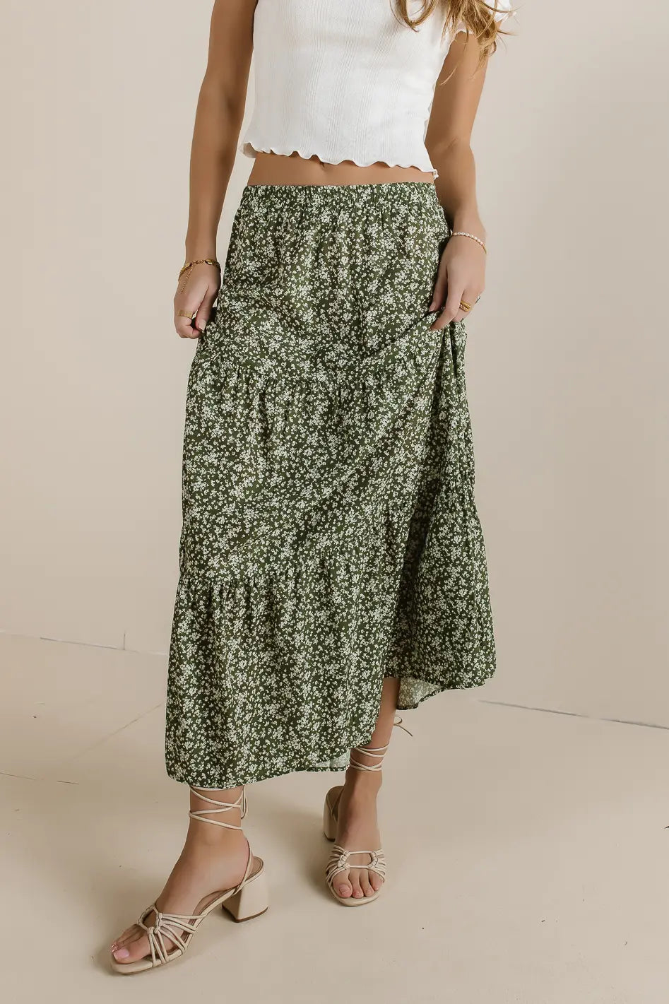 Image of Krystal Ditsy Floral Skirt