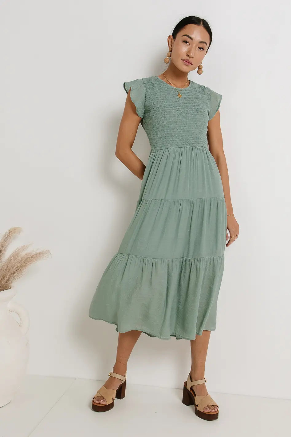 Image of Declan Midi Dress in Sage