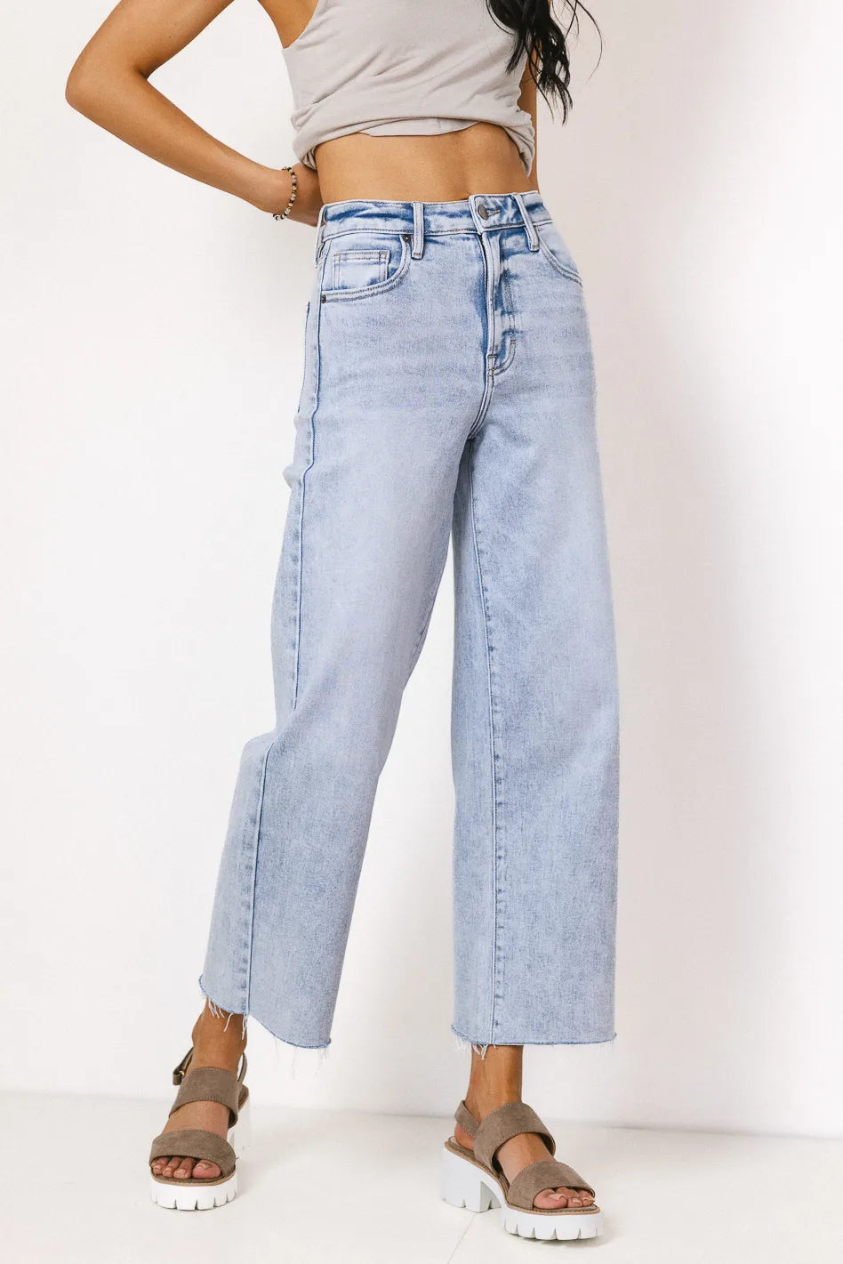 Image of Colette Wide Leg Jeans in Light Wash