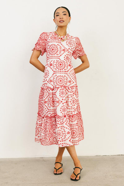 Product image for "Alena Eyelet Lace Dress in Red" ||20250221_WebCropStudioMillie-762 