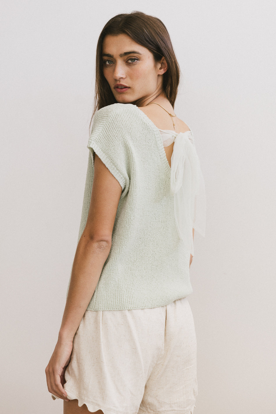 Amy Knit Top in Sage