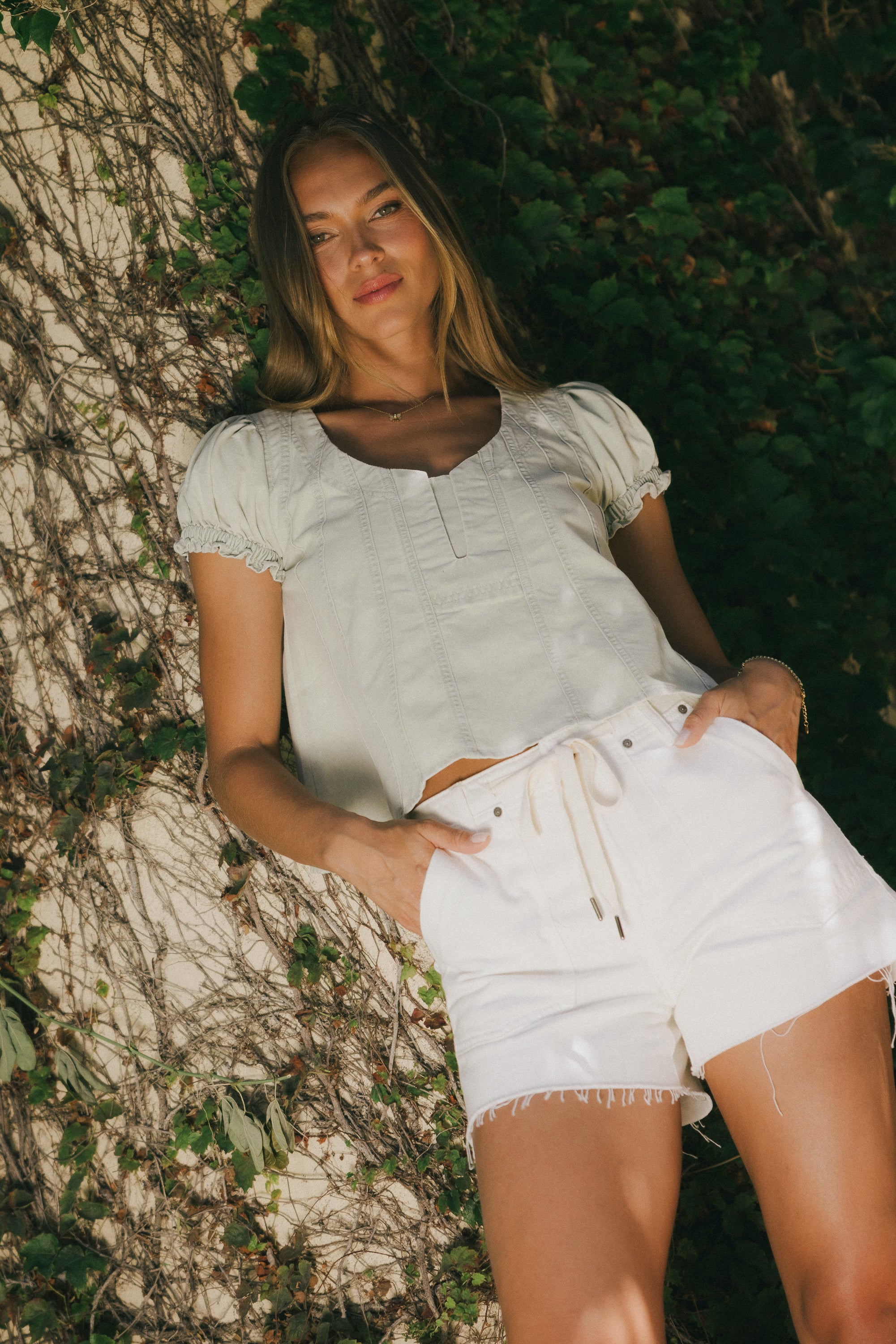 Laney Relaxed Blouse in Sage