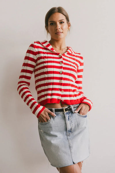Product image for "Blakley Cable Knit Sweater in Red - FINAL SALE" ||https://cdn.shopify.com/s/files/1/1514/6262/files/ 