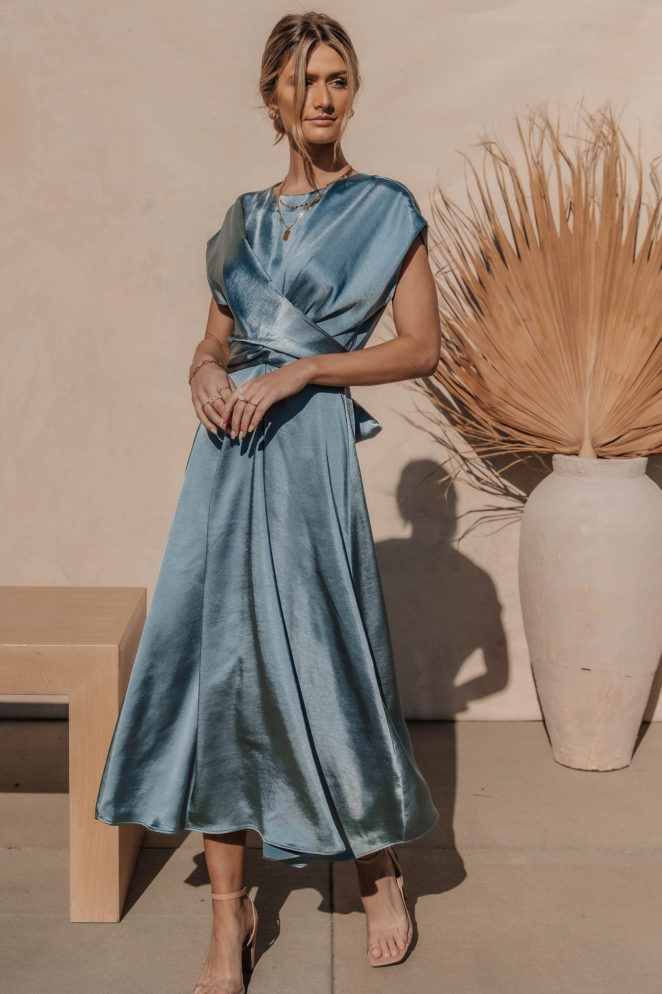Image of PREORDER - Rosalind Midi Dress in Blue