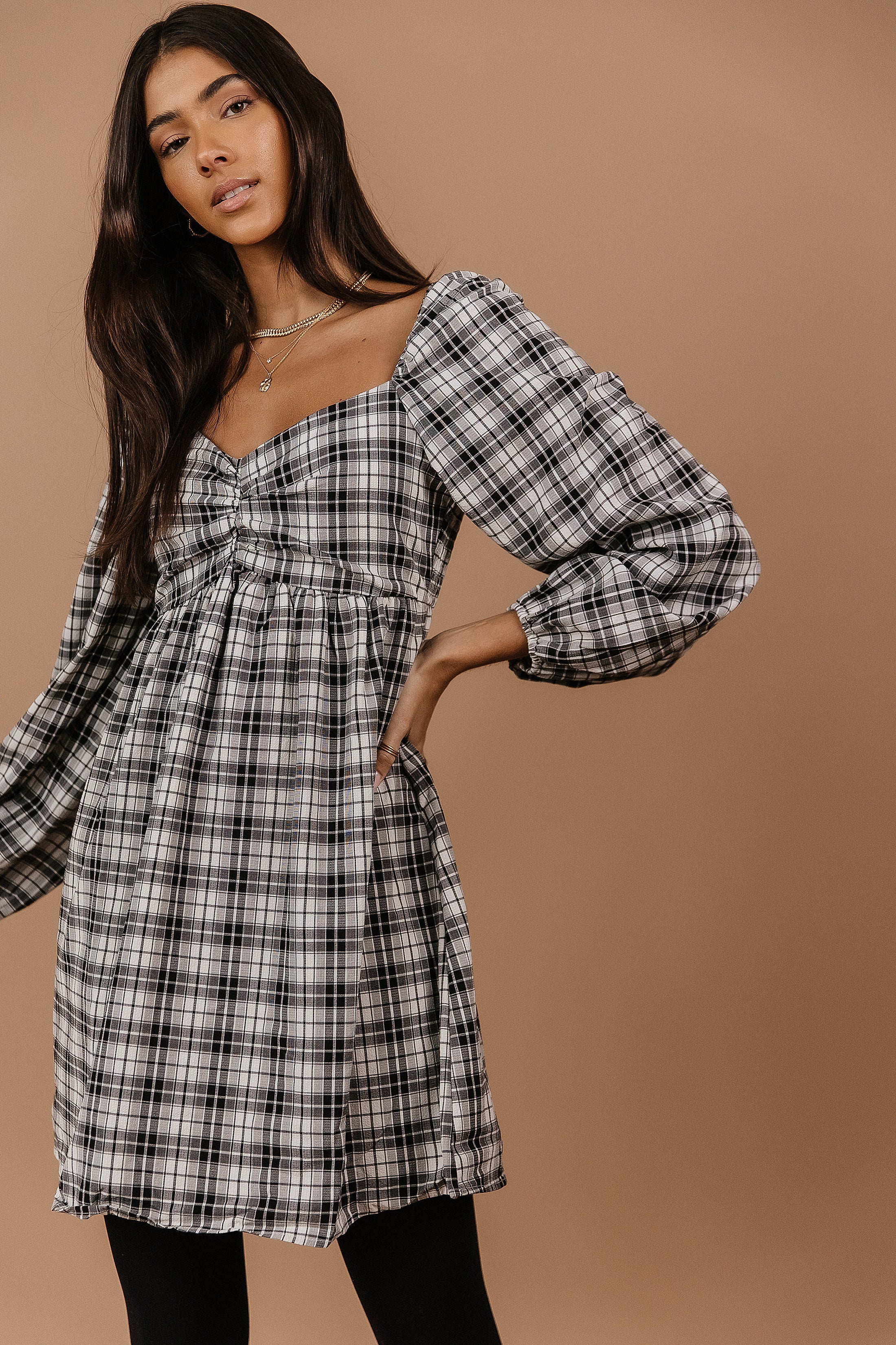 Paloma Plaid Mini Dress - Final Sale