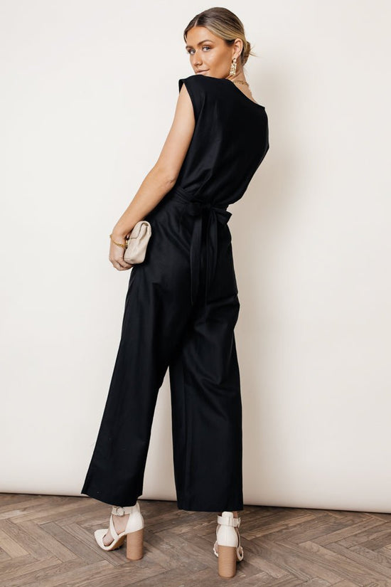 Lua Wrap Jumpsuit in Black - böhme