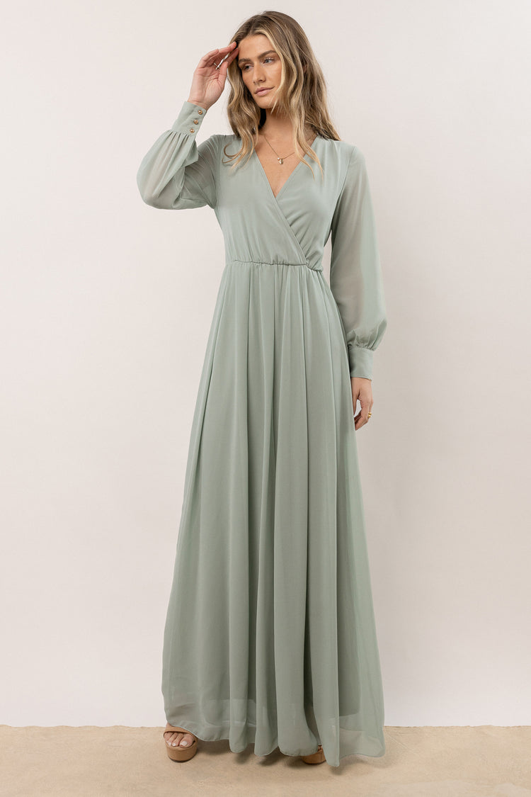 Veronica Maxi Dress in Sage | böhme