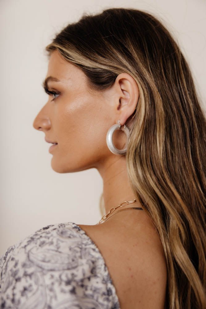 Image of Salome Hoop Earrings in Silver