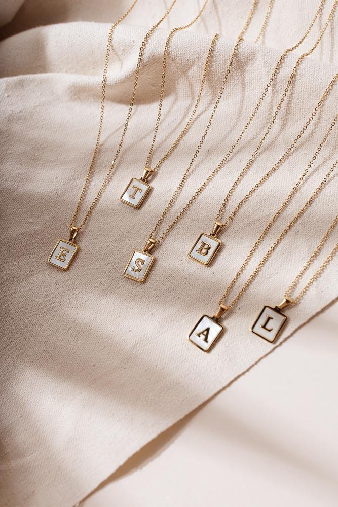 Image of Pearl Initial Necklace - FINAL SALE