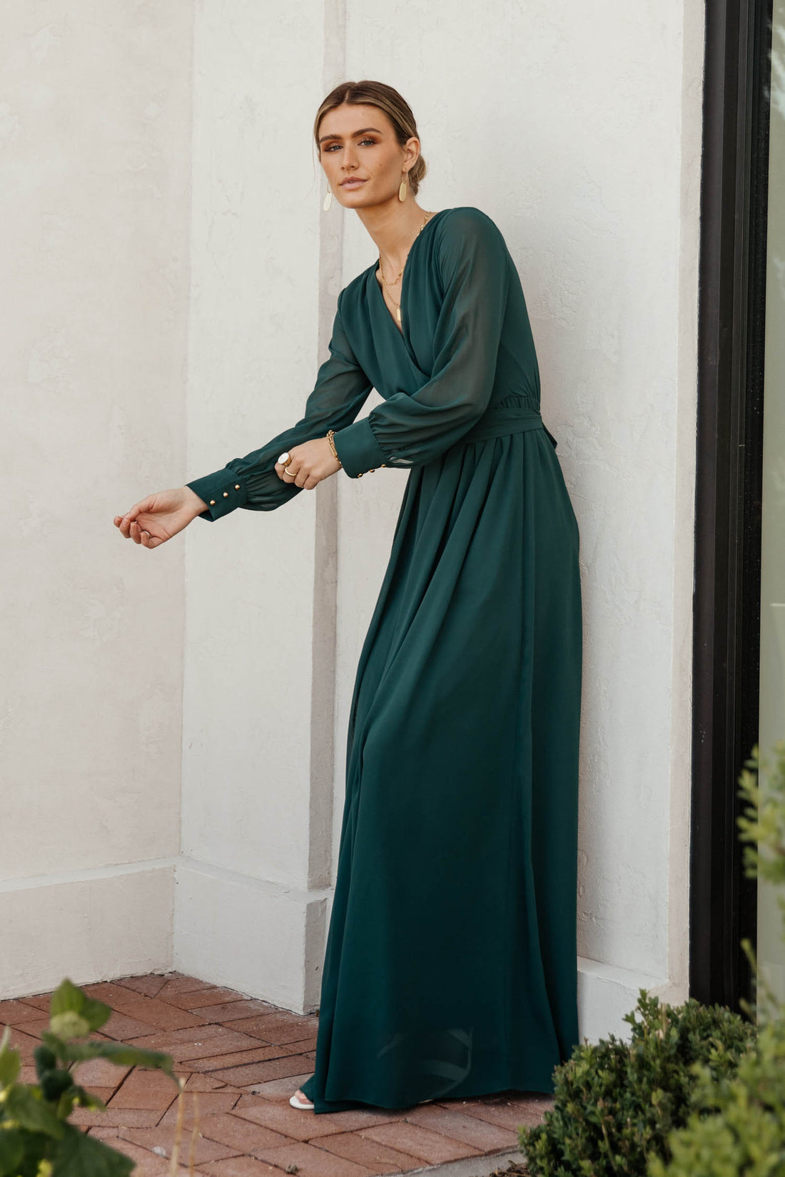 Veronica Maxi Dress in Emerald | böhme
