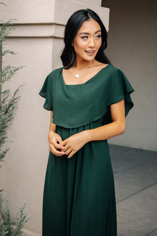 Toni Off the Shoulder Maxi Dress in Emerald - FINAL SALE | böhme