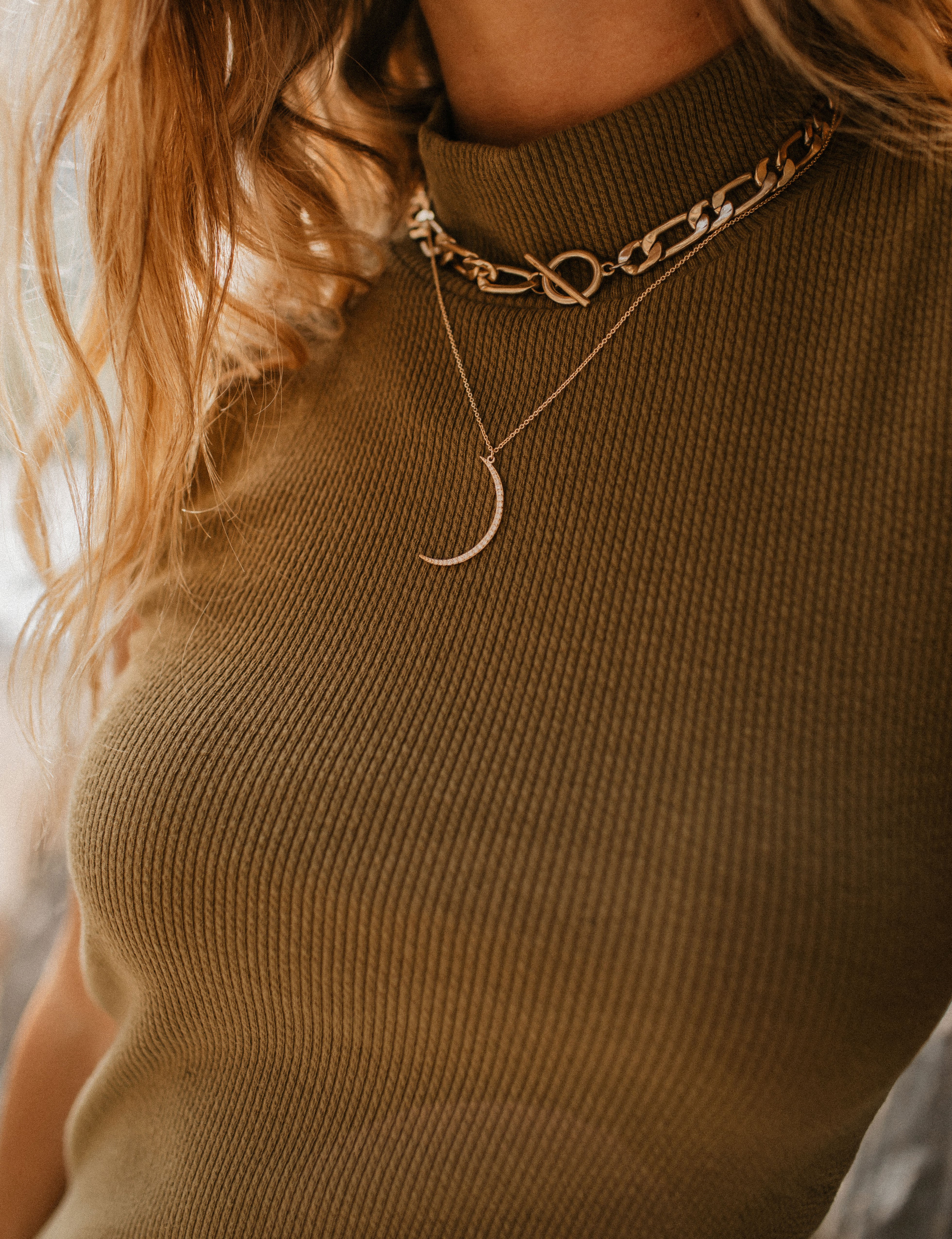 Evaluna Necklace in Gold