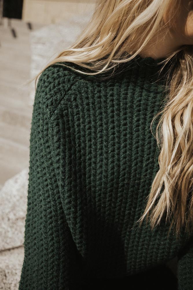 Camila Funnel Neck Sweater in Emerald - FINAL SALE - böhme