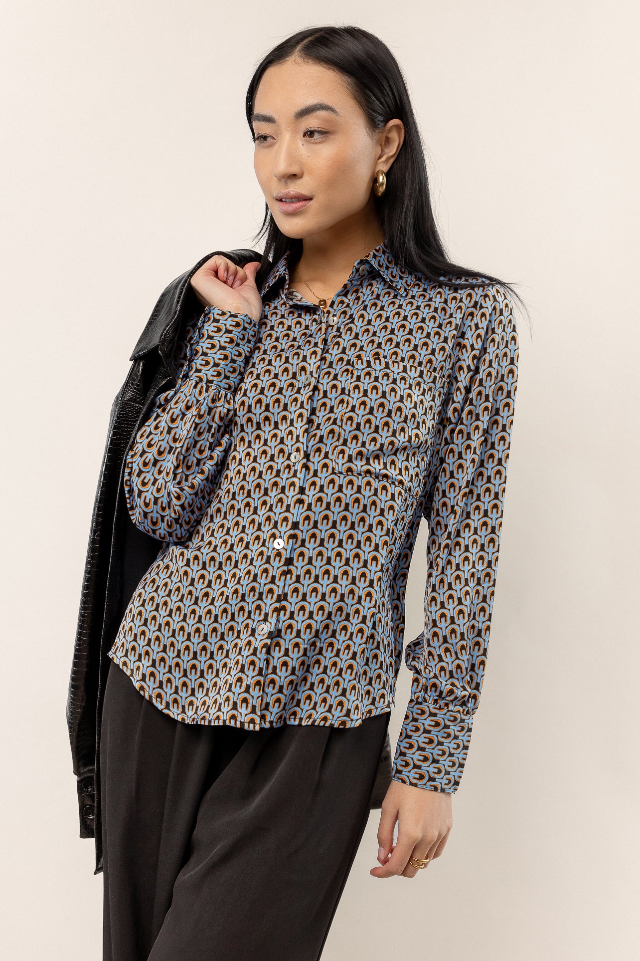 Yara Printed Button Down