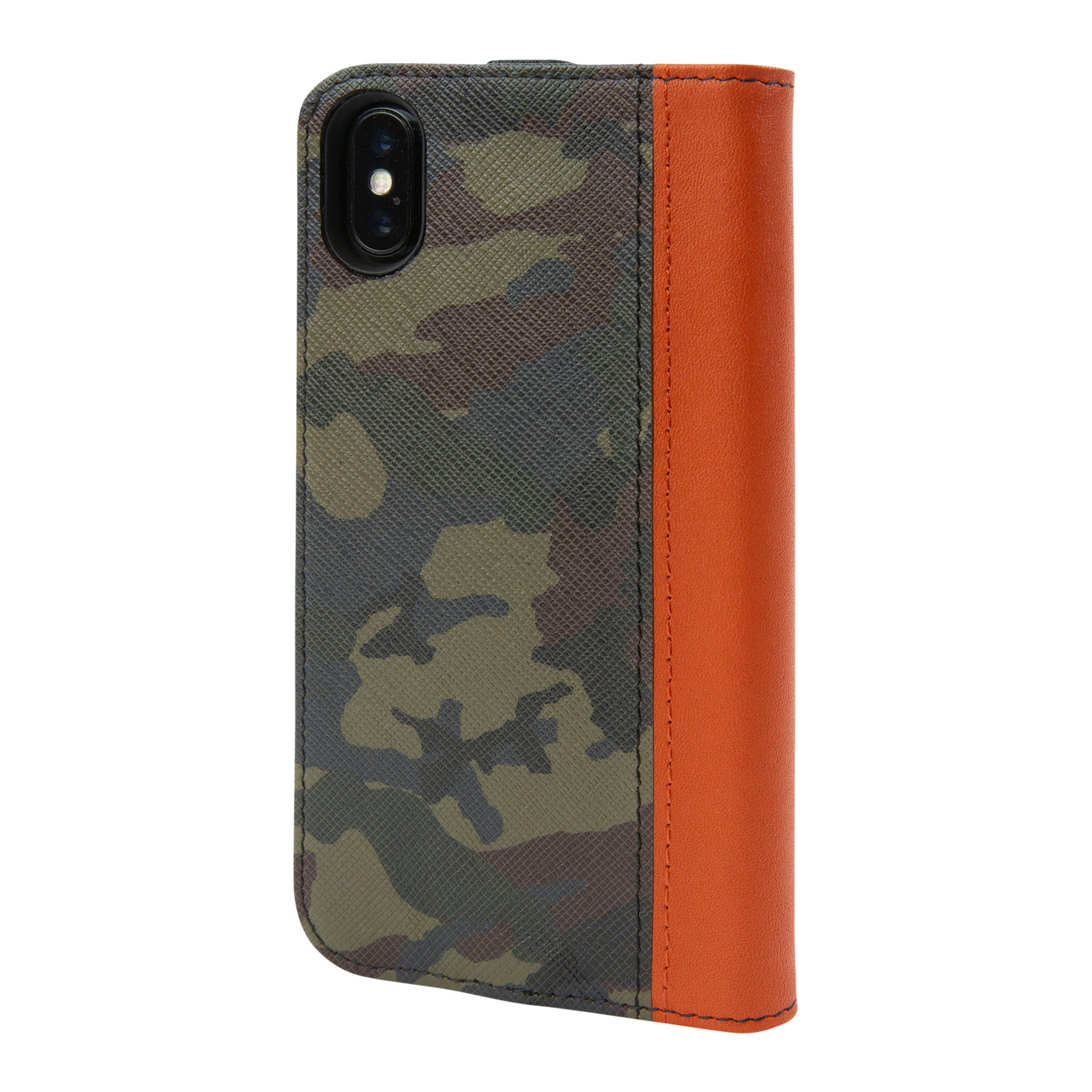 Camo Leather Icon Wallet for iPhone Xs