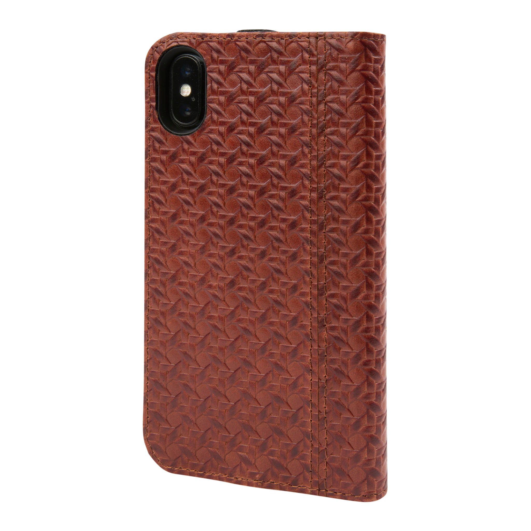 Wicker Leather Icon Wallet for iPhone Xs